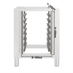 for 7x 460x340mm Baking Trays Tray Rack for Base Frame HUV800-4 - 600x540x800mm - Stainless Steel - with Rails spacing 80mm