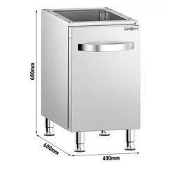 Spodní skříňka - 400x600 mm - nerezová ocel, 1 dveře - kompatibilní s GHK4632 a GHK4631
