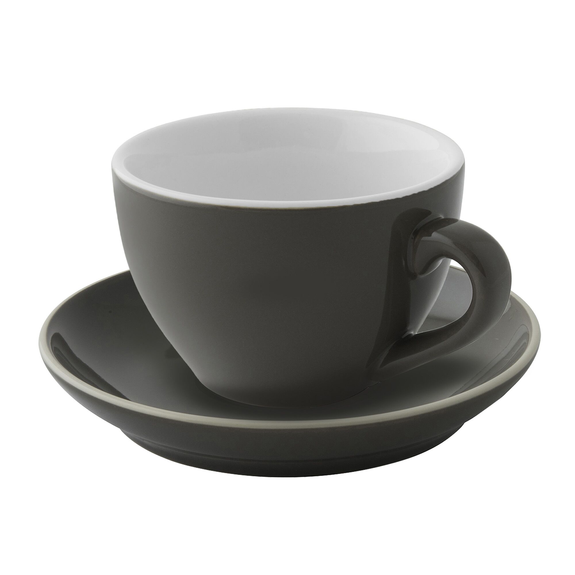 (6 pièces) COLORS – Tasse à cappuccino – 180 ml – Gris