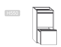 Блок с Выдвижными ящиками с 1  Выдвижным ящиком PREMIUM - Нижний модуль 400x660 мм