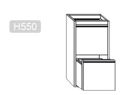 Çekmece ünitesi PREMIUM - 2 çekmece - Tezgah altı modülü 400x560 mm - ATK için 600 mm derinlik
