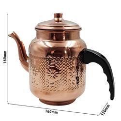 إبريق الشاي لـ إبريق شاي نحاسي - 1 L - مع غطاء - 120x120x160mm - مناسب لـ ETKA2, ETKA3