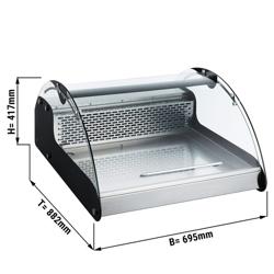 Vitrine refrigerada de mesa para peixes
