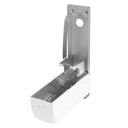 AIR-WOLF | Distributeur de savon et de désinfectant avec bouton-poussoir - 1200ml - inox - Blanc