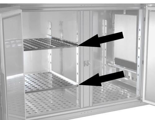 Étagère intermédiaire en inox pour BRA & BLA