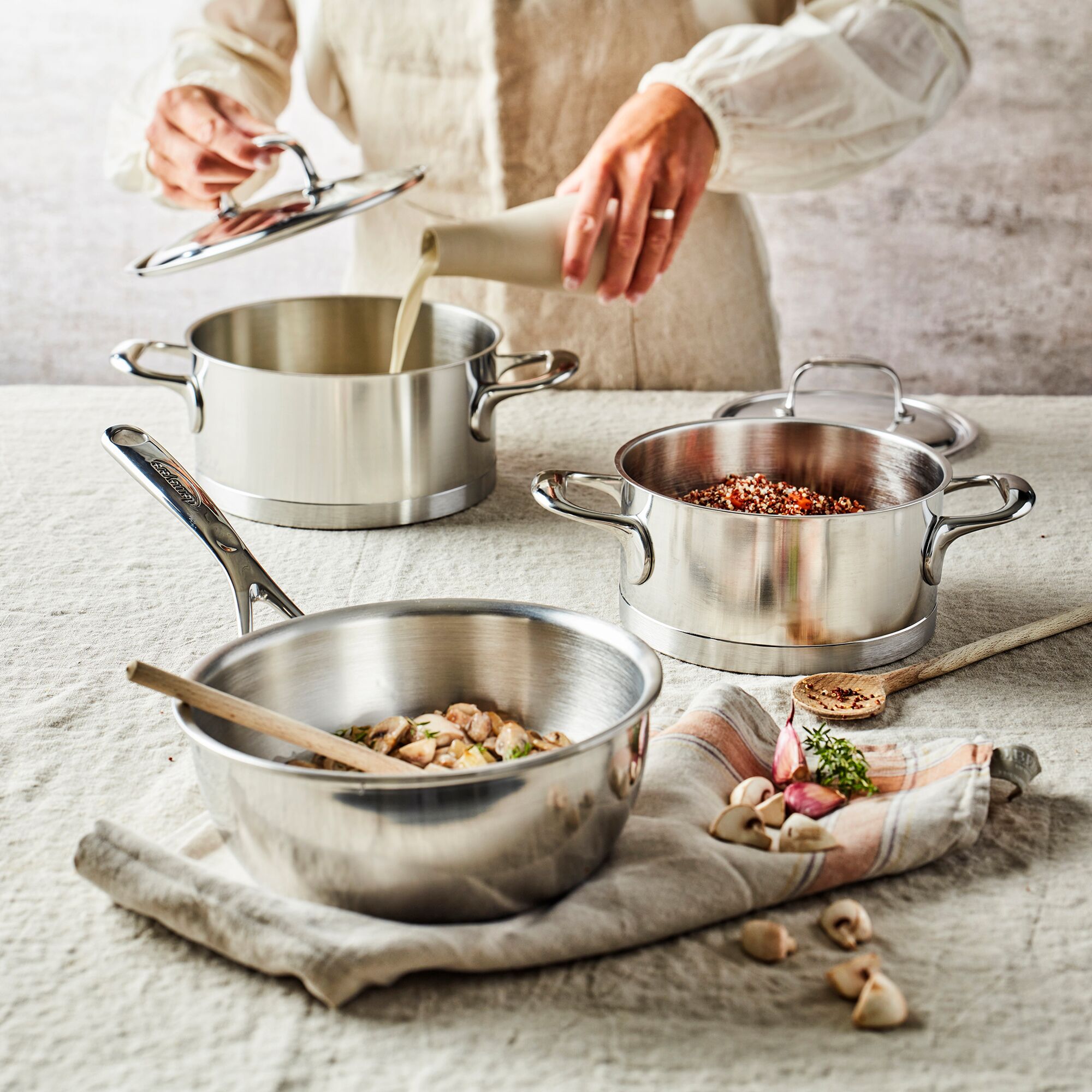 DEMEYERE | ATLANTIS 7 - Sauteuse avec couvercle - Ø 220mm - inox