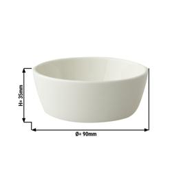 (12 db) Tálka - Lux - porcelán - 90x90 mm - stapelolható - elefántcsont