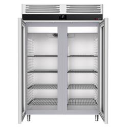 Armoire réfrigérée vitrée positive Inox AISI 304 PREMIUM - GN 2/1 - 1350 L - avec 2 portes vitrées