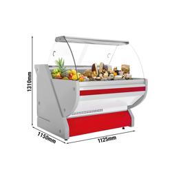 Vetrina refrigerata - 1100mm - con illuminazione - pannello frontale rosso