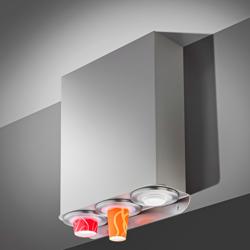 Cup Dispenser & Double Lid Dispenser - Plastic - Wall-Mounted Version