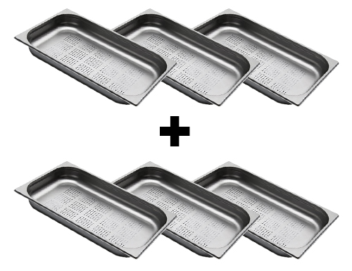 Pojemnik ze stali nierdzewnej GN 1/1 - perforowany – Głębokość 65 mm