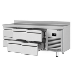 Koelwerkbank Premium PLUS - 1960x600mm - 6 laden & achterwand
