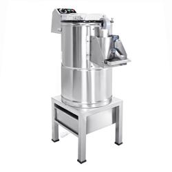 Elektrische Aardappelschrapmachine met filterbak - inhoud 30kg - capaciteit 600kg/u - 1,50kW - 400V