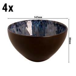 (4 db) Lester - Tál - Ø 15 cm - Kék