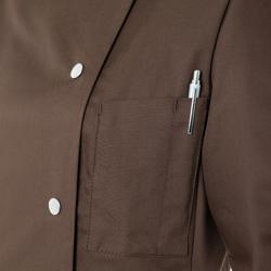 KARLOWSKY | Ladies Chef Jacket Greta – Light Brown - Size 36 - Short Sleeve - Press-Stud Fastening