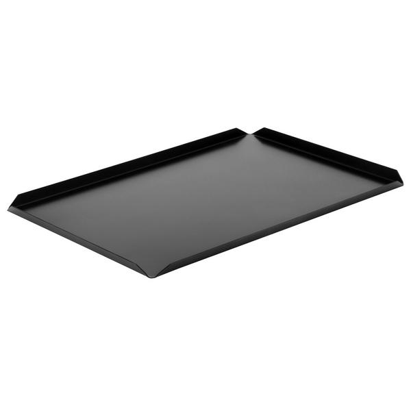 (5 pz) Vassoio rettangolare da presentazione - Alluminio anodizzato - 500x100x10mm - Nero