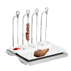 Spiesenhanger - Chroom - incl. 4 spiesjes