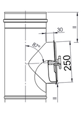 Élement droit rond avec trappe de visite - Inox - Ø 400 mm