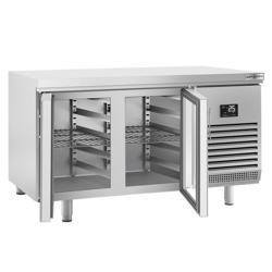 Koelwerkbank PREMIUM PLUS - 1618x800mm - 420 liter - met 2 glazen deur(en)