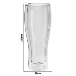 (2) ZWILLING | Sorrento Bar Beer Glass Set – 410 ml - double‑walled borosilicate