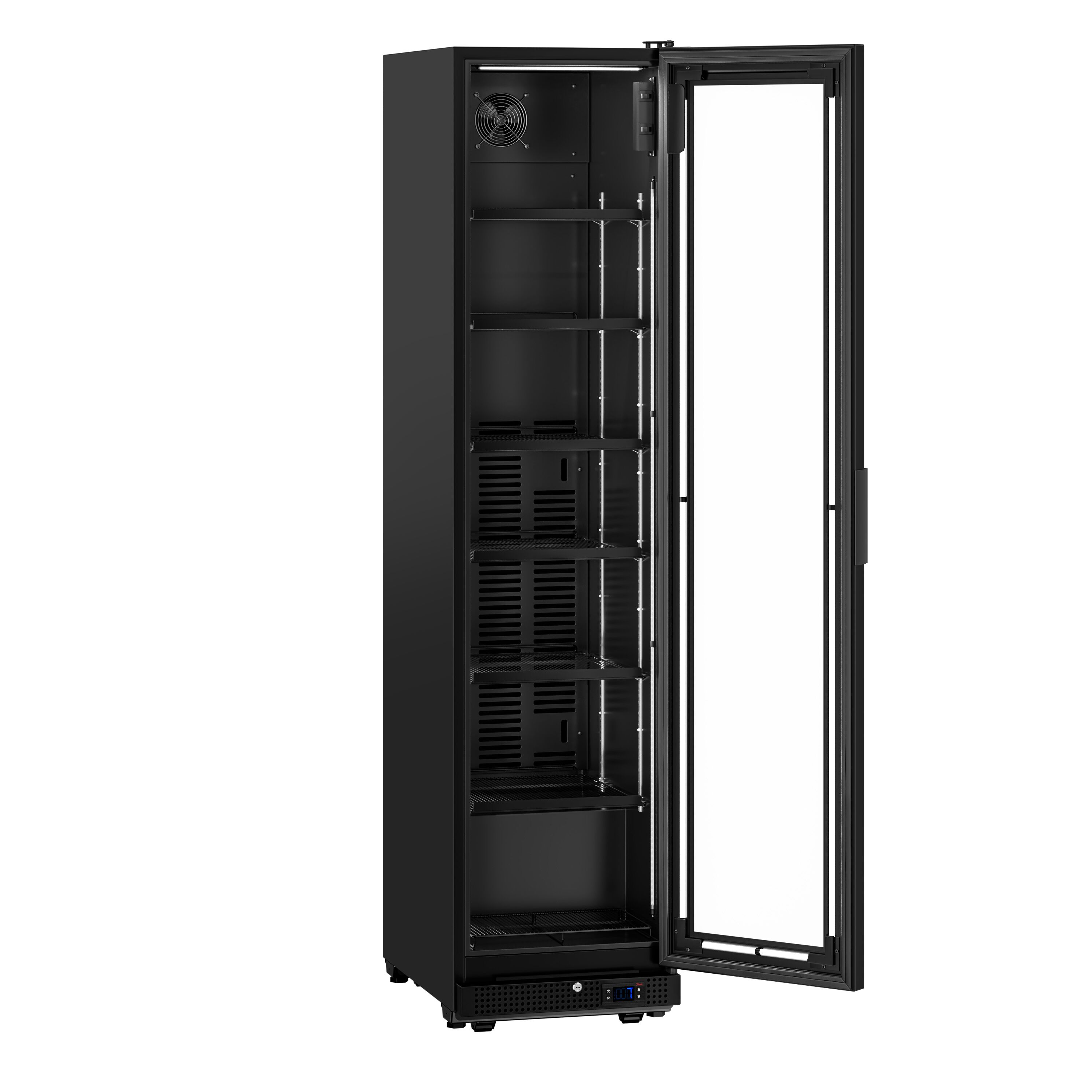 Vitrine réfrigérée à boissons - 463 litres - design sans cadre - avec 1 porte vitrée
