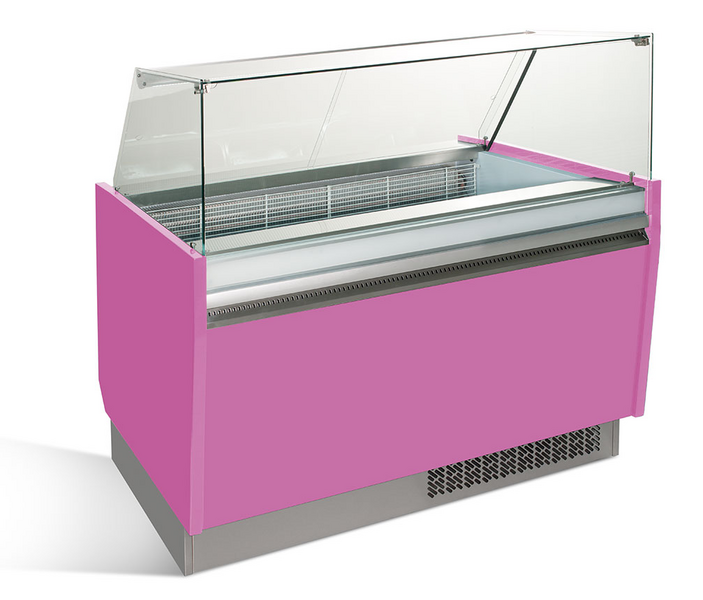 Dondurma Tezgahı LIAM - 1310mm - Statik- 10+10x5 Litre Dondurma Kabı için- Pembe