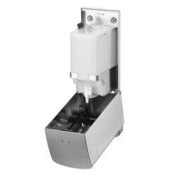 AIR-WOLF | Zeep & desinfectie dispenser met drukknop - 800ml - Roestvrij staal