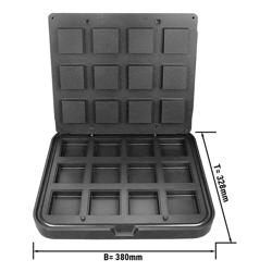 Platten für Tartelette-Maschine TMNP - Tartelette-Form: Quadratisch - 72x72mm - für 12 Tartelettes
