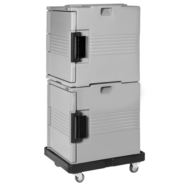 2x Thermobox - 58 litri | Cutie izolată | Polibox | Cutie pentru păstrarea căldurii - inclusiv cărucior de transport