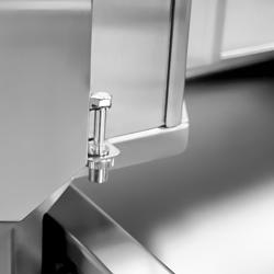 Gas gyros-/ kebab grill - 4 burners - max. 60 kg - incl. 2 guard plates &  2 wing doors