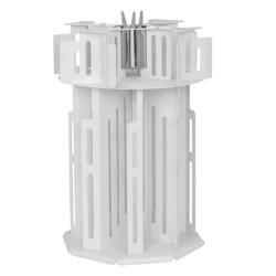 Dispensador de tazas y platillos - giratorio - Acero inoxidable