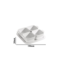 STAUB | CERAMIQUE - Tapasset - 5 stuks - Keramiek - Puur wit