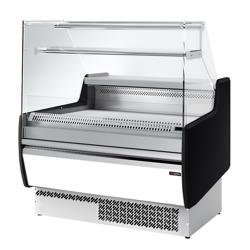 Comptoir vitrine réfrigérée - 998x953mm - +0/+6°C - 1 porte - 1 étagère - Façade blanche
