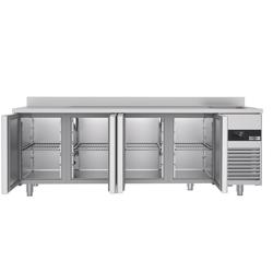 طاولة مبردة PREMIUM - 2360x700mm - مع 4 باب - مع 1 حوض - حاجز خلفي
