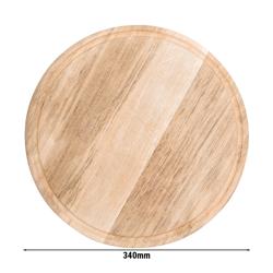 Ahşap pizza tabağı - Ø 340 mm - oluklu