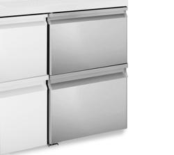 Blok szuflad - 2x 1/2 szuflady - 540x610mm - Wysokość:860mm - do serii BRF i BLF