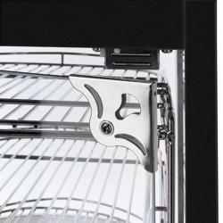 Warmhoudvitrine - 355mm - 800Watt - met 3 niveaus - Zwart