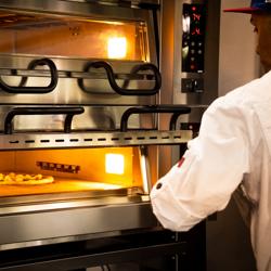 Horno de pizza con campana - 6x Ø 34 cm