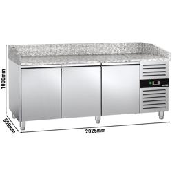 Masa refrigerată pentru pizza PREMIUM 2,0 x 0,8 m - cu 3 uși
