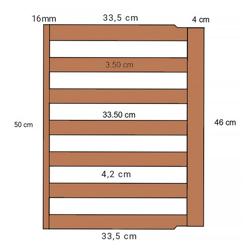 (5 ks) Nosný rošt pro rošty – ze dřeva, pro víno - 500x390 mm - pro chladicí skříně řady GK374 - kompatibilní s GK374USLED, GK374UES, GK374UG, GK374US, GK374UEG - pro až 6 lahví vína