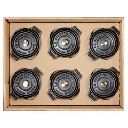 STAUB | LA COCOTTE - Cocotte set - 6 stuks - Gietijzer - Zwart