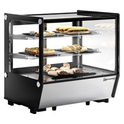 Pöytä kylmävitriini - 120 L- 700mm - neliön muotoinen - 2 hyllyä