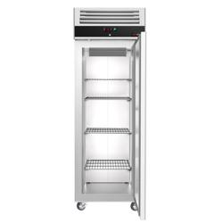 Fagyasztószekrény Rozsdamentes acél ECO - 400 l - akár −20…−15 °C - mit 1 ajtó - Statikus hűtés, automatikus leolvasztás, R290 - Fekete