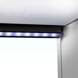 Vetrina tapas refrigerata PREMIUM - 1376x405mm - 6x GN 1/3 - vetri dritti - Nero