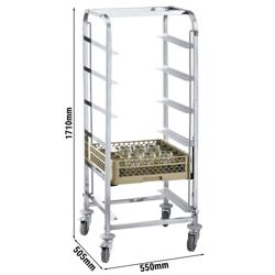 Візок для посуду з нержавіючої сталі - на 6 кошиків