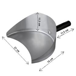 Pala per gyros/kebab - 270x255x115mm - acciaio inox | manico in plastica | smontabile | facile montaggio