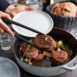 STAUB | Pince – 310 mm – Silicone – Noir / Bois