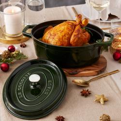 STAUB | LA COCOTTE - Kookpot - Ovaal - 290mm - Gietijzer - Basilicumgroen