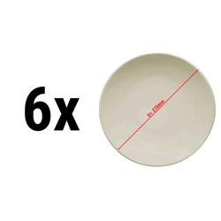 (6 pièces) TEOS - Assiettes plates - Ø 270 mm - Crème         