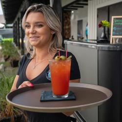 (12 шт.) CAMBRO | CAMTREAD® - Піднос зі скловолокна - круглий - ø 355 мм - з високим бортиком - Коричневий